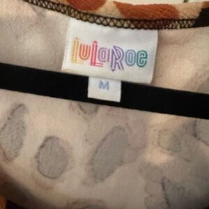 LuLaRoe Nicole Dress M Brown and Cream leopard pattern